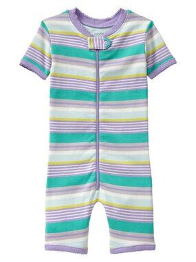 5T NEW Baby Gap sleeper pajamas pastel striped 1pc pj summer NWT